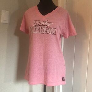 Ladies Harley Davidson Pink T-Shirt - Size Small